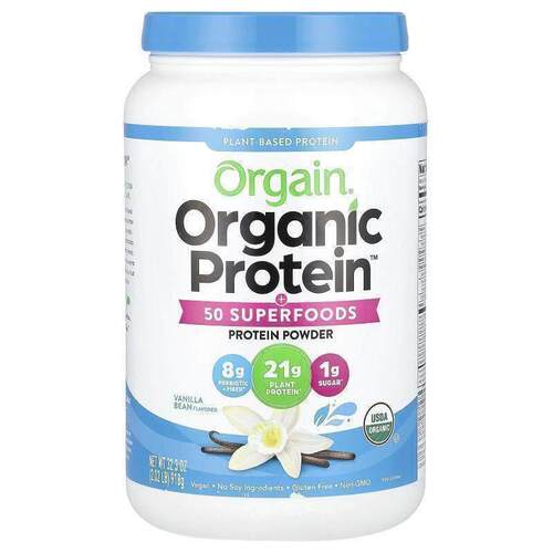 Orgain,有机蛋白和超级食品粉植物基香草豆