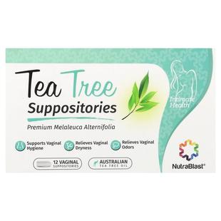 NutraBlast,Tea Tree Suppositories, 12 Vaginal Suppositories