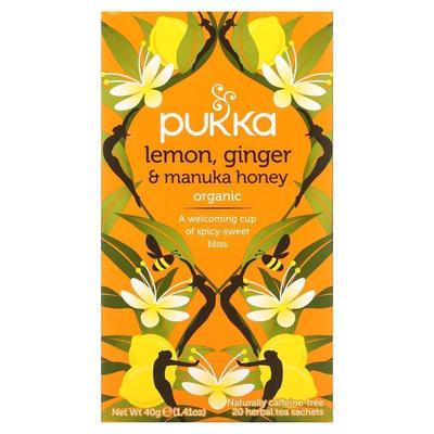 普卡,Lemon Ginger &amp;amp;amp; Munka Honey Tea, 20 Herb