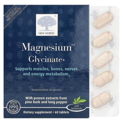 New Nordic US Inc,Magnesium™ Glycinate+, 60 Tablets