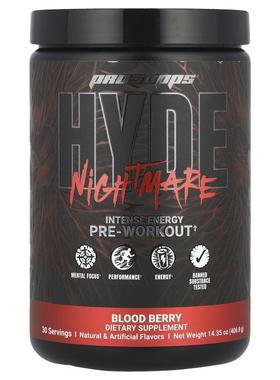 ProSupps,HYDE® Nightmare，优效能量锻炼前配方，血莓味，14.35