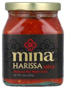 Mina,Harissa Spicy，摩洛哥红辣椒酱，10 盎司（283 克）