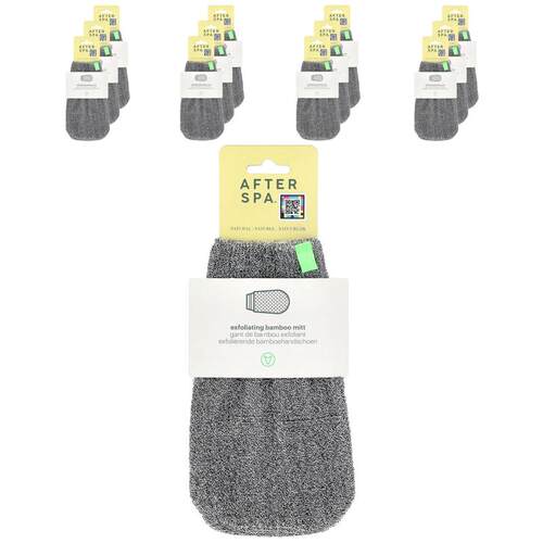AfterSpa,Exfoliating Bamboo Mitt, 12 Mitts