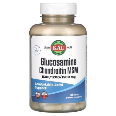 KAL,Glucosamine Chondroitin MSM, 60 Tablets