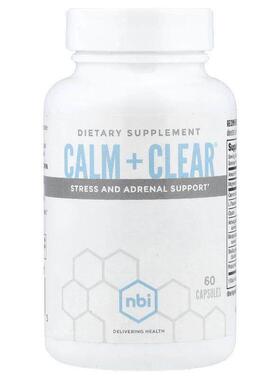 NBI Health,Calm + Clear®, Stress and Adrenal Support, 60 Cap