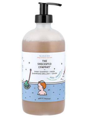 The Unscented Company,Kids, Shiny Shampoo + Wash, Fragrance