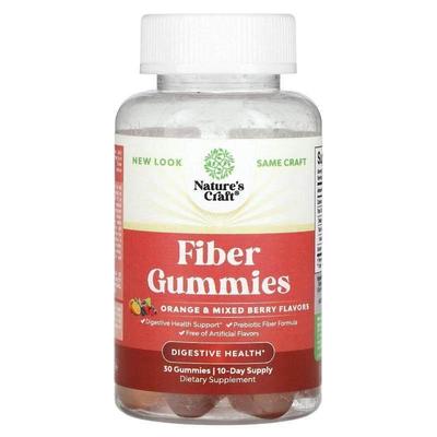 Natures Craft,Fiber Gummies, Digestive Health, Orange &a