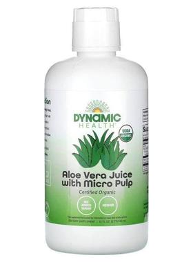 Dynamic Health,Organic Aloe Vera Juice with Micro Pulp