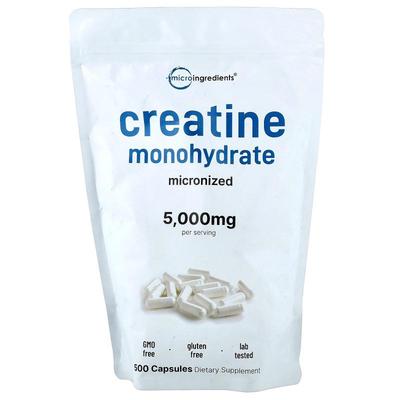 Micro Ingredients,一水肌酸，500 粒胶囊（每粒胶囊 714.28 克）