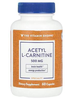The Vitamin Shoppe,Acetyl L-Carnitine, 500 mg, 60 Capsules