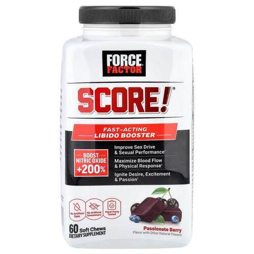 Force Factor,得分！®，助推器，激情浆果，60软咀嚼片