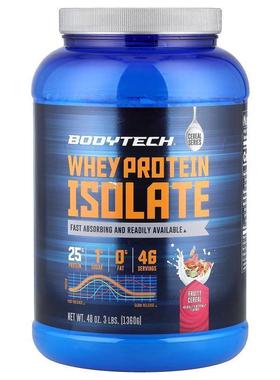 BodyTech,Whey Protein Isolate, Fruity Cereal, 3 lbs (1,360 g