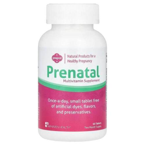 爱希儿,Peapod，产前复合维生素补充剂，60 片