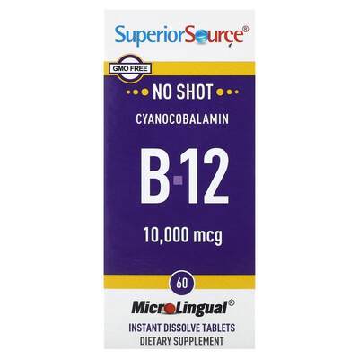 Superior Source,Cyanocobalamin B-12, 10,000 mcg, 60 MicroLin