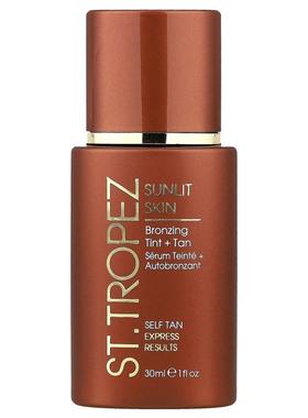 St. Tropez,Sunlit Skin，古铜着色 + 美黑，1 液量盎司（30 毫升