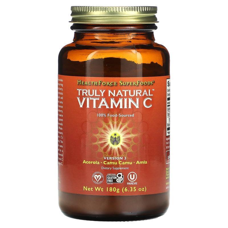 HealthForce Superfoods,Truly Natural Vitamin C, 6.35 oz (180