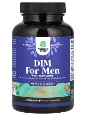 Natures Craft,男性 DIM，含 BioPerine®，120 粒胶囊