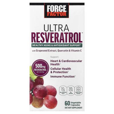 Force Factor,Ultra Resveratrol™, 60 Vegetable Capsules