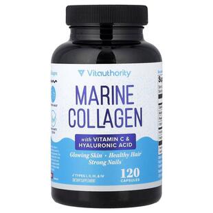 Vitauthority,Marine Collagen with Vitamin C &amp; Hyalur