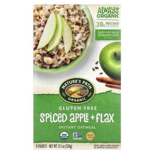Nature's Path,Organic Gluten Free Instant Oatmeal, Spiced Ap