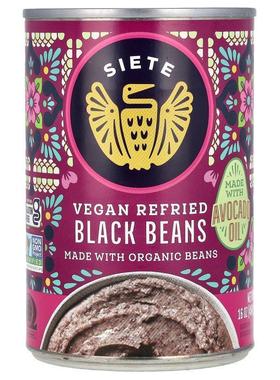 Siete,Vegan Refried Black Beans, 16 oz (454 g)