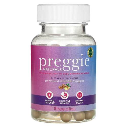 Preggie,Natural Ginger, 30 Capsules