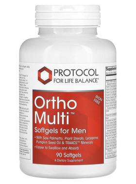 Protocol for Life Balance,Ortho Multi，男士软凝胶，90 粒软凝