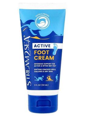 Stream2Sea,Active, Foot Cream, 3 fl oz (90 ml)