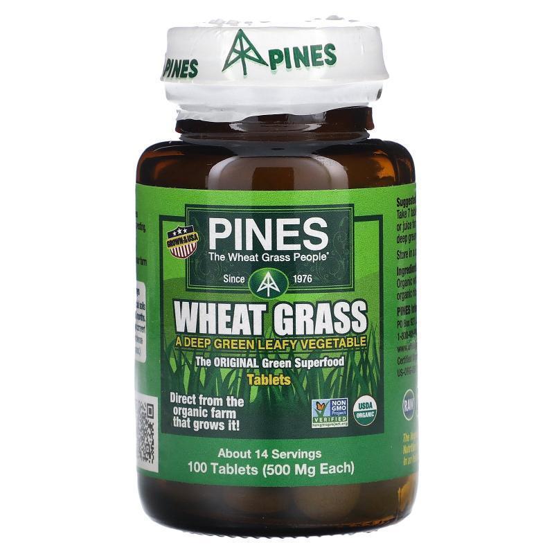 Pines International,Wheat Grass, 100 Tablets