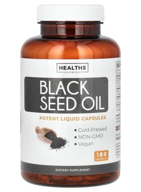 Healths Harmony,Black Seed Oil, 180 Capsules