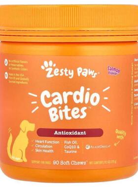 Zesty Paws,Cardio Bites™, For Dogs, All Ages, Salmon, 90 Sof