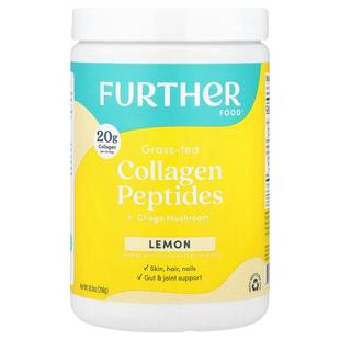 Further Food,Grass-Fed Collagen Peptides + Chaga Mushroom, L