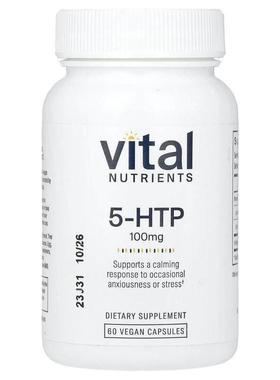 Vital Nutrients,5-HTP, 100 mg, 60 Vegan Capsules