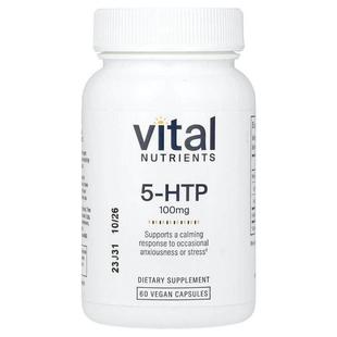 Vital Nutrients,5-HTP, 100 mg, 60 Vegan Capsules