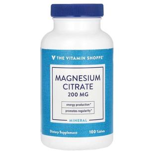 The Vitamin Shoppe,Magnesium Citrate , 200 mg , 100 Tablets