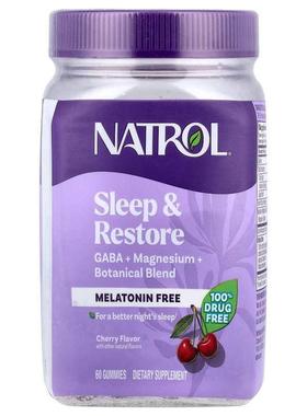 Natrol,Sleep &amp; Restore Gummies, Melatonin Free, Cher