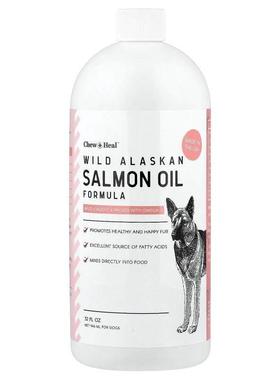 Chew + Heal,Wild Alaskan Salmon Oil Formula, For Dogs, 32 fl