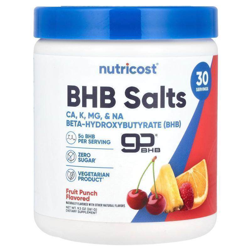Nutricost,BHB Salts, Fruit Punch, 9.3 oz (261 g)