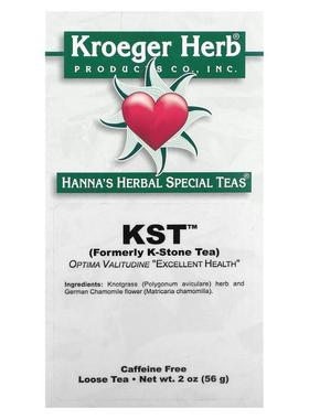 Kroeger Herb Co,Hanna's Herbal Special Teas, KST, Caffeine F