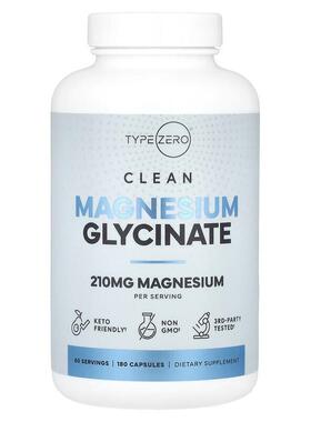 TypeZero甘氨酸镁清洁生酮饮食缓解焦虑放松神经睡眠心脏血管肌肉