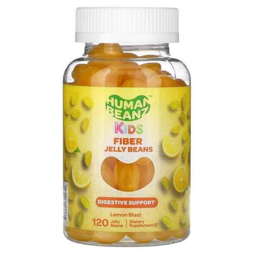 Human Beanz,Kids, Fiber Jelly Beans, Lemon Blast , 120 Jelly