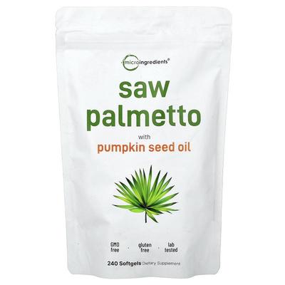 Micro Ingredients,Saw Palmetto With Pumpkin Seed Oil, 240 So