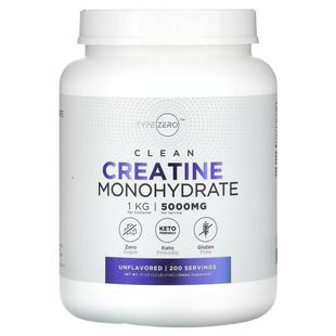 TypeZero,Clean, Creatine Monohydrate, Unflavored, 5,000 mg,