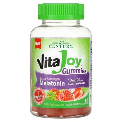 21世纪,Vita Joy Melatonin Gummies，特强型，草莓味，5 毫克，6