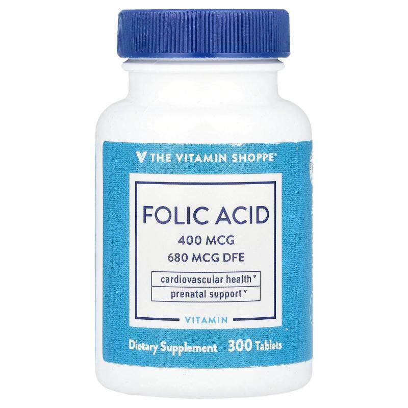 The Vitamin Shoppe,Folic Acid, 680 mcg DFE, 300 Tablets