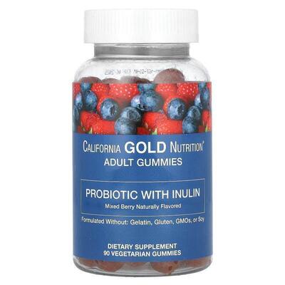 California Gold Nutrition,Prebiotic with Inulin Gummies, Nat