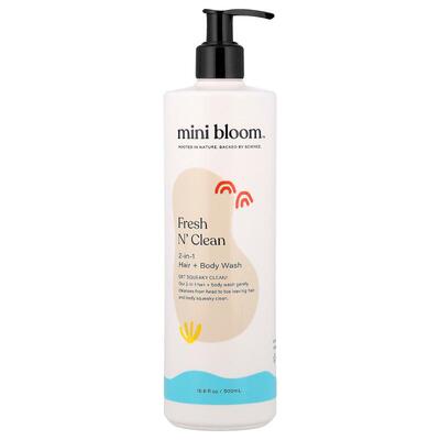 Mini Bloom,Fresh N' Clean, 2-in-1 Hair + Body Wash, 16.6 fl