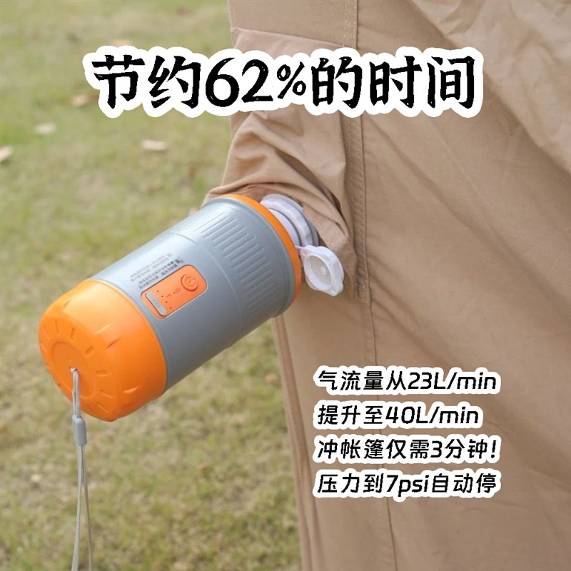 【新款】高流速40qL帐篷充气泵60W打气筒拉丝垫充气泵