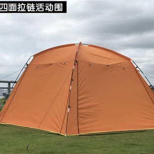 凉棚防雨a户外遮阳棚多人野外活动大棚子遮雨天幕银胶炊事沙滩帐