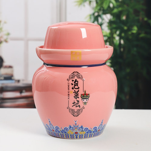 陶瓷泡菜坛c子四川土陶酸菜咸菜缸腌菜罐密封罐淹菜保鲜储物罐家